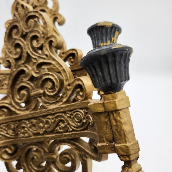 Vintage Mid Century 1969 Dart Gold Gilded Scroll Candle Holders Wall Sconces - Picture 15 of 15